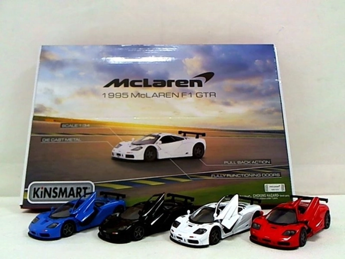 Αυτοκίνητο McLaren F1 GTR 1995 με pull-back (ανάστροφη κίνηση), 4x4, 1:34 - 1 τεμάχιο