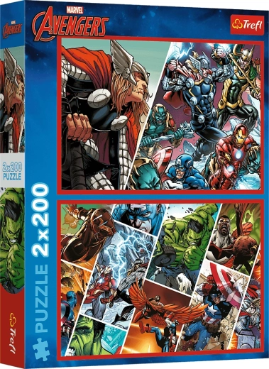 Παζλ 2×200 κομμάτια Avengers – Υπερασπιστές του κόσμου MARVEL