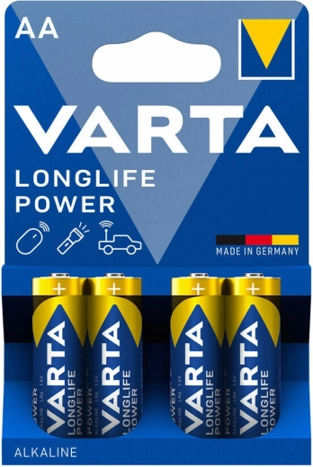 Αλκαλικές μπαταρίες Varta Longlife Power AA, 4 τεμ.