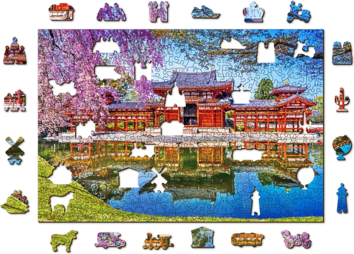 Ξύλινο παζλ WOODEN CITY ναός BYODO‑IN, Κιότο – 505 κομμάτια