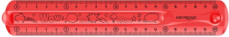 Χάρακας KEYROAD Flexi 20 cm κόκκινος