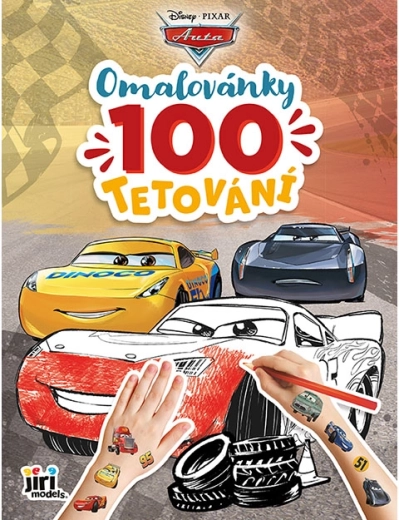 Βιβλίο ζωγραφικής με 100 τατουάζ Cars Auta