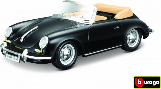 Μεταλλικό μοντέλο Bburago Porsche 356 B Cabriolet 1:24, μαύρο