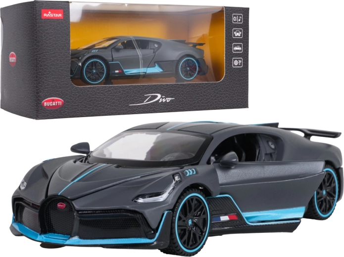 Μεταλλικό μοντέλο Bugatti Divo σε κλίμακα 1:32, γκρι RASTAR