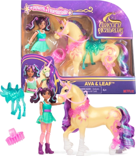 Φιγούρες Unicorn Academy Ava και Leaf με αξεσουάρ