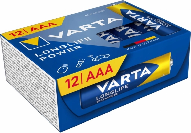 Αλκαλικές μπαταρίες AAA VARTA Longlife Power, 12 τεμ.