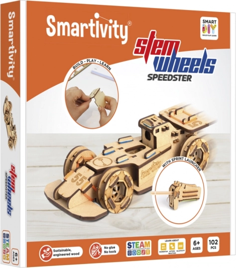 Smartivity Formula – ξύλινο κατασκευαστικό σετ αγωνιστικού αυτοκινήτου με εκτοξευτή
