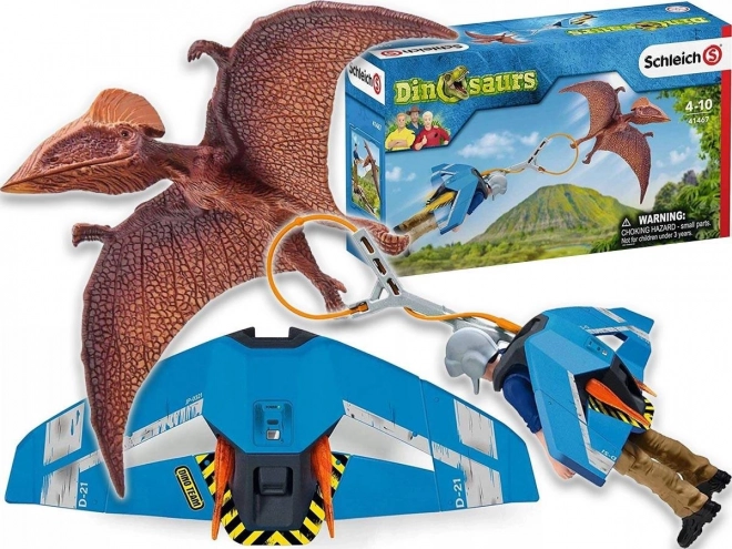 Schleich Dinosaurs πυραυλικό σακίδιο Jetpack για καταδίωξη