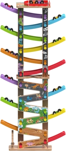 2Kids Toys μεγάλη ξύλινη πίστα αγώνων με 12 ράμπες