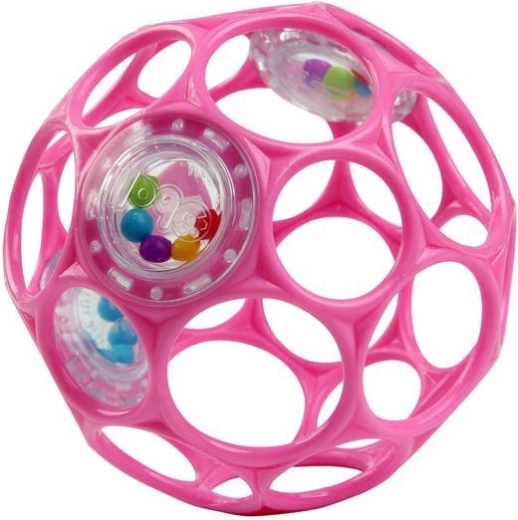 Oball κουδουνίστρα μπαλάκι rattle 10 cm σκούρο ροζ