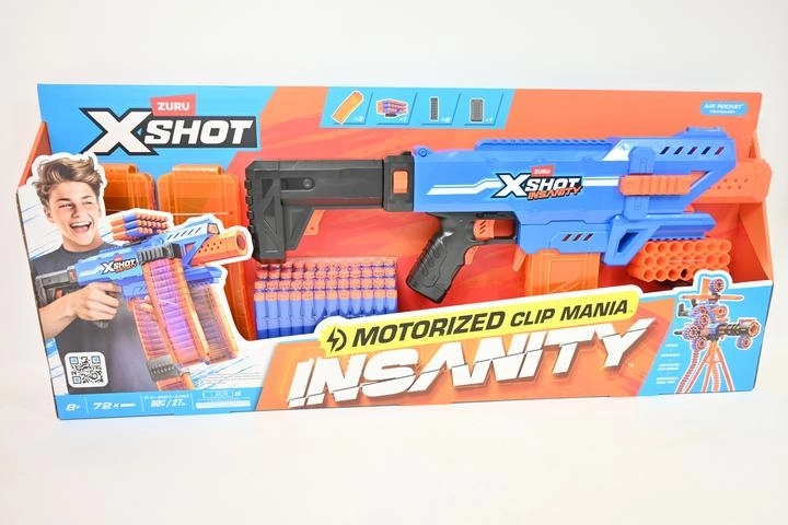 Μηχανοκίνητο αφρώδες blaster Zuru X-Shot Insanity Clip Mania