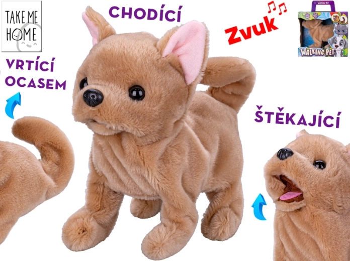 Διαδραστικό λούτρινο σκυλάκι 21 cm Take Me Home