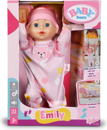 Διαδραστική κούκλα BABY born Emily 43 cm – περπατάει και μπουσουλάει