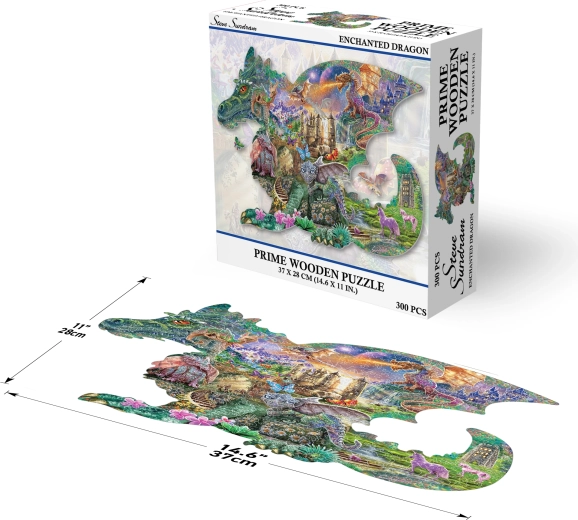Prime 3D ξύλινο παζλ Μαγεμένοι δράκοι 300 κομμάτια