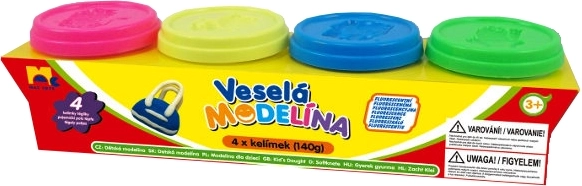 Νέον πλαστελίνη 4 χρώματα 4×140 g