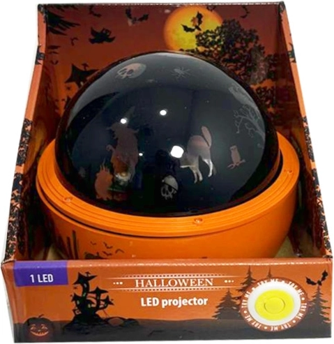 Φωτεινός προβολέας Halloween με αθόρυβη περιστροφή, LED, 16 × 13,5 cm