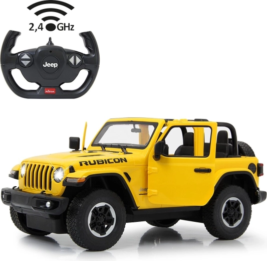 Jamara Jeep Wrangler JL 1:14 κίτρινο τηλεκατευθυνόμενο αυτοκίνητο RC 2,4 GHz με χειροκίνητα ανοιγόμενες πόρτες