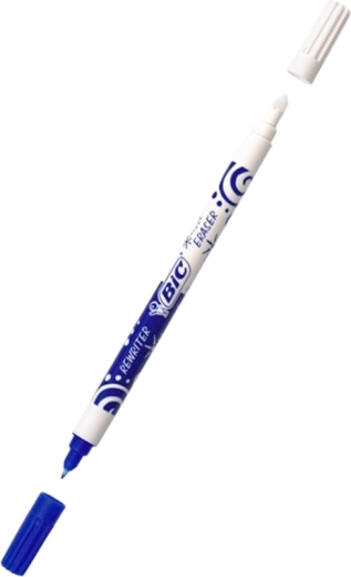 Διπλής όψης διορθωτής διαγραφής μελανιού BIC Ink Eater μπλε