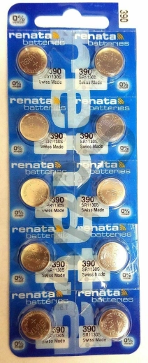 Μπαταρία ρολογιού Renata 390 1,55 V, 60 mAh, συσκευασία 10 τεμ.