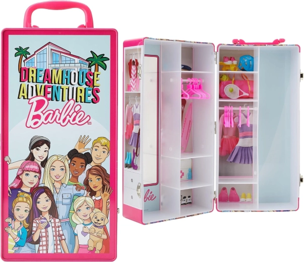 Μεταλλική βαλιτσούλα με γκαρνταρόμπα Klein Barbie Dreamhouse Adventures