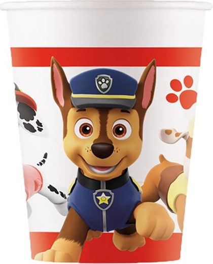Χάρτινα ποτηράκια Paw Patrol 200 ml, 8 τεμ.