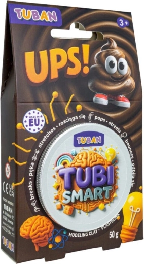 Πλαστελίνη Tubi Smart καφέ με γκλίτερ 50 g