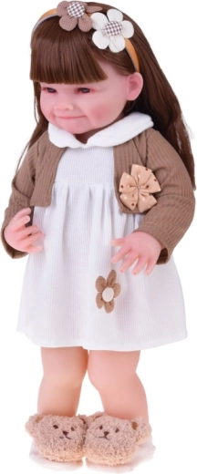 Μακριά καστανά μαλλιά για χτένισμα και styling