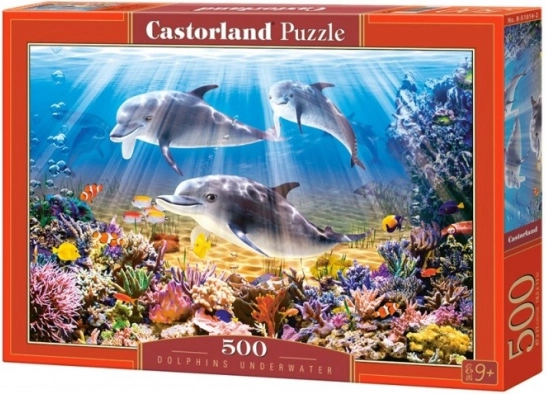 Παζλ 500 κομματιών Dolphins Underwater