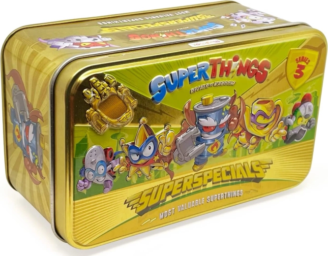 SuperThings Super Special Gold Tin αποκλειστική χρυσή μεταλλική κασετίνα – σειρά 3