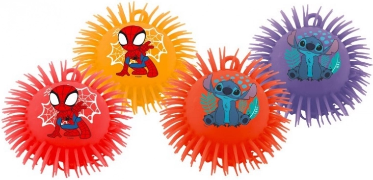 Χνουδωτή λαστιχένια μπάλα SPIDEY και STITCH 17 cm