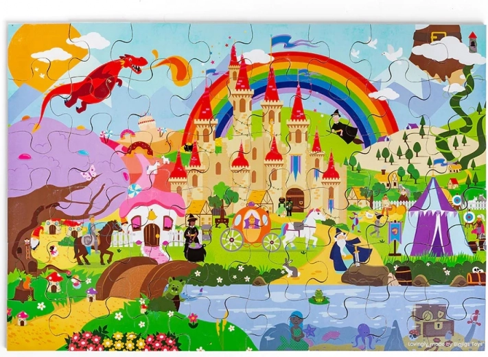 Bigjigs Toys παζλ Φανταστικός κόσμος – ξύλινο παζλ δαπέδου