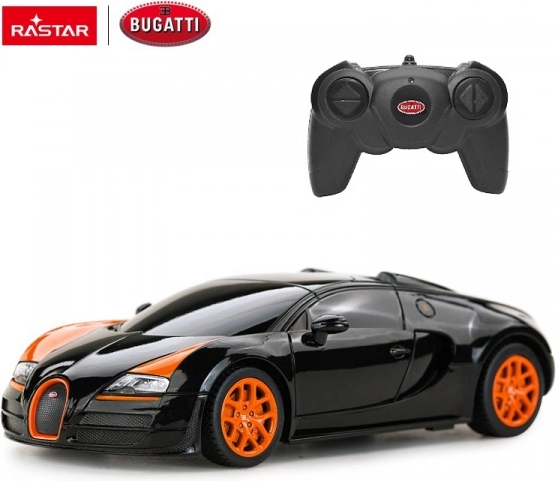 Τηλεκατευθυνόμενο αυτοκίνητο Bugatti Grand Sport Vitesse μαύρο σε κλίμακα 1:24