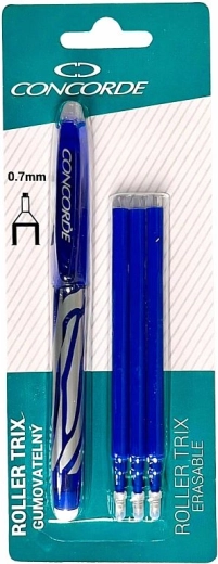 Roller Concorde Trix με σβηστικό μελάνι 0,7 mm μπλε + 3 ανταλλακτικές γεμίσεις