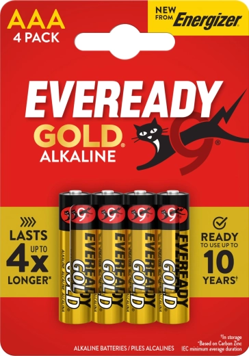 Μπαταρίες AAA ENERGIZER Eveready Gold, 4 τεμ.