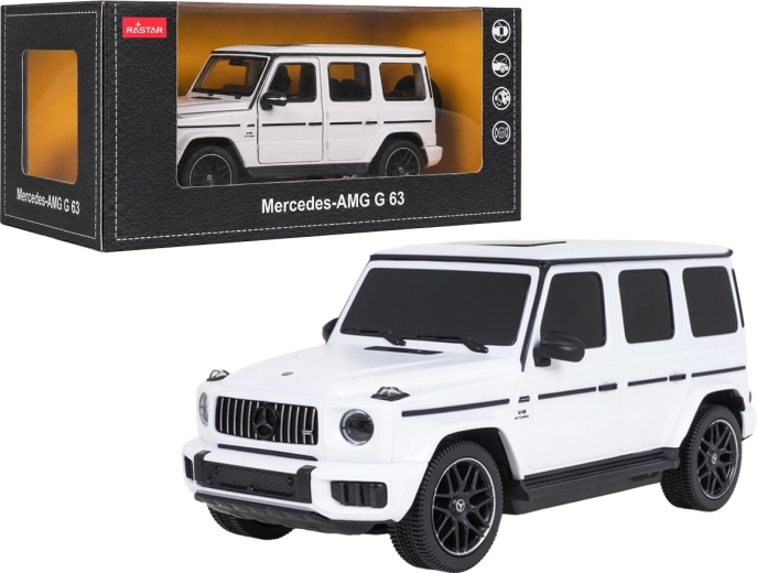 Μεταλλικό μοντέλο Mercedes-AMG G 63 σε κλίμακα 1:24, λευκό, RASTAR