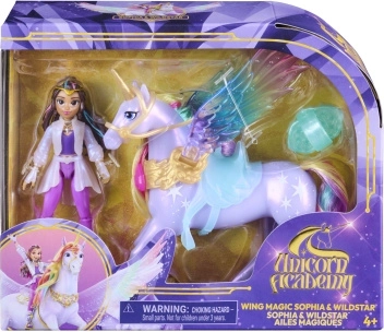Unicorn Academy μαγικά φτερά Wildstar και Sofia 11 cm