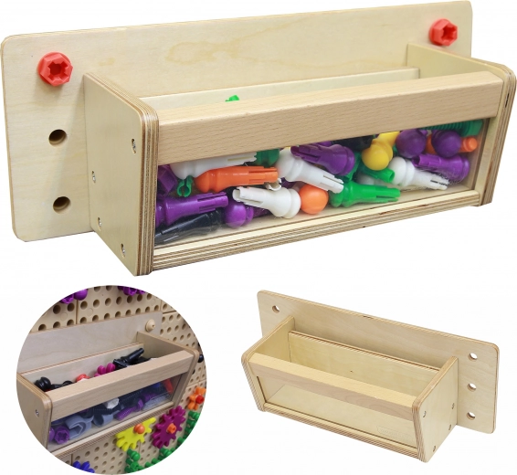 Masterkidz ξύλινη θήκη/οργανωτής με διαφανές μπροστινό τοίχωμα για πίνακες STEM