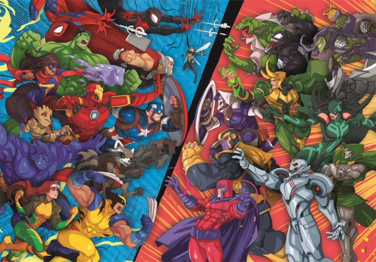 Clementoni Παζλ Marvel: Ήρωες vs. Κακοί 104 κομμάτια