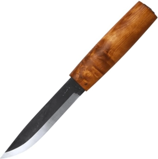 Υπαίθριο κυνηγετικό μαχαίρι Helle Viking 11 cm, ξύλο από ρίζα σημύδας, δερμάτινη θήκη
