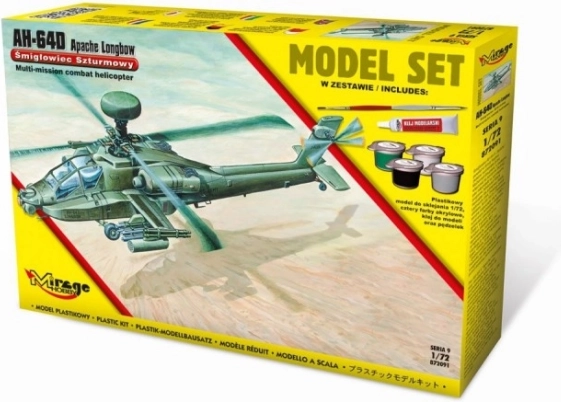 AH-64D Apache Longbow αμερικανικό επιθετικό ελικόπτερο – κιτ μοντελισμού 1:72