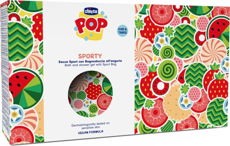 Chicco POP αφρόλουτρο και αφρόλουτρο μπάνιου Watermelon splash 300 ml με αθλητική θήκη