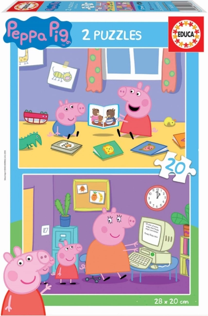 Educa Παζλ Γουρουνάκι Peppa 2x20 κομμάτια