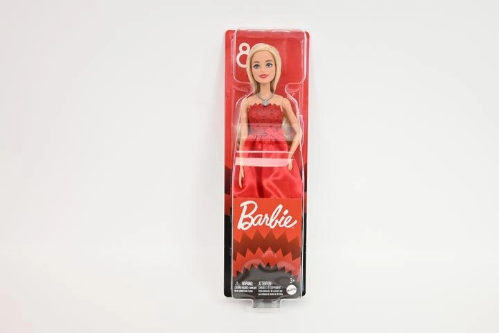 Κούκλα Mattel Barbie για την 80ή επέτειο με ρουμπινί φόρεμα