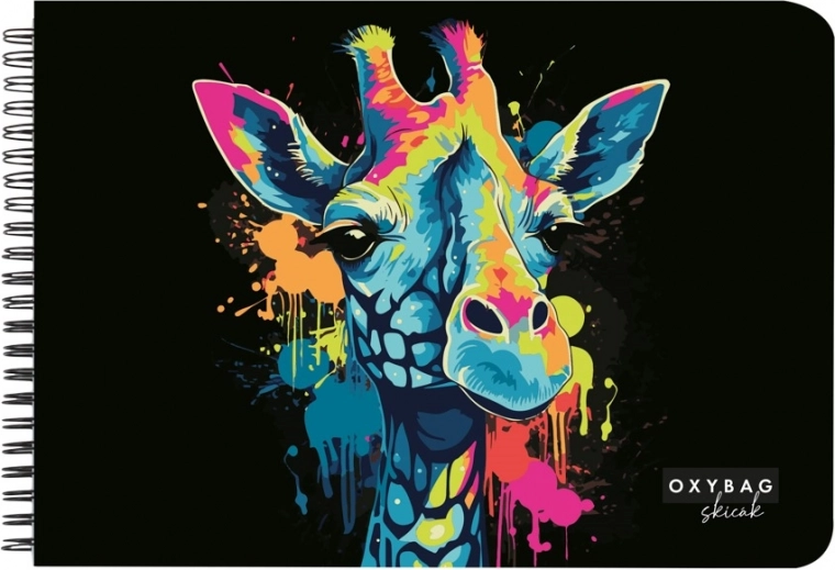 Μπλοκ σκίτσων A3 με σπιράλ δέσιμο, 40 φύλλα, 190 g/m² καμηλοπάρδαλη