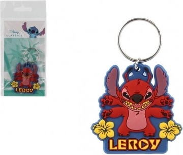 Λαστιχένιο μπρελόκ Lilo & Stitch κόκκινο 9 cm