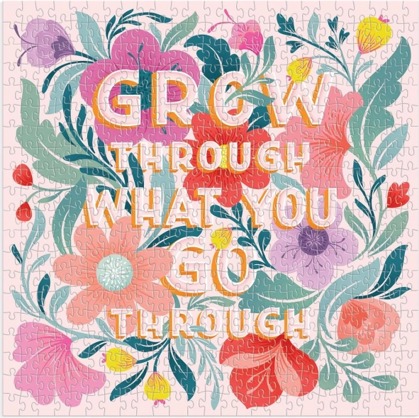 Τετράγωνο παζλ Galison Grow Through What You Go Through – 500 κομμάτια