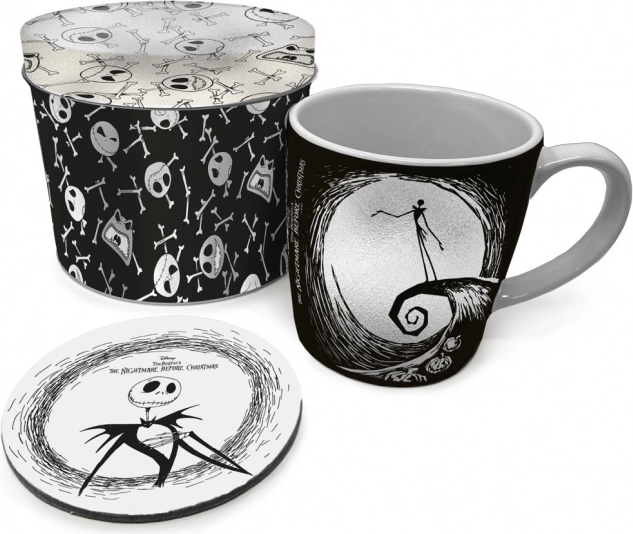 Σετ δώρου THE NIGHTMARE BEFORE CHRISTMAS – κούπα 315 ml, σουβέρ από φελλό και μεταλλικό κουτί
