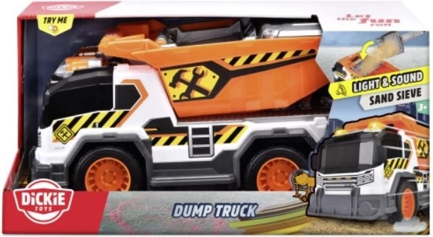 Dickie Toys διαδραστικό πορτοκαλί ανατρεπόμενο φορτηγό 30 cm με φως και ήχο