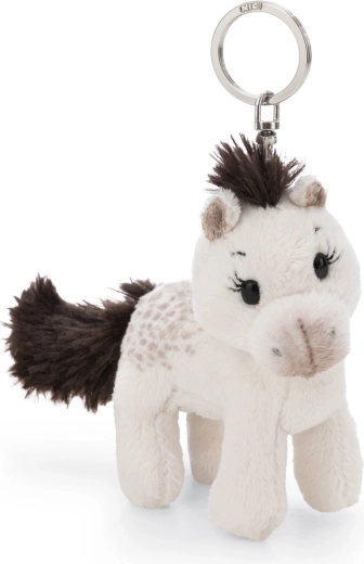Μπρελόκ NICI Pony Mony λευκό 10 cm – βιώσιμο λούτρινο κρεμαστό για κλειδιά