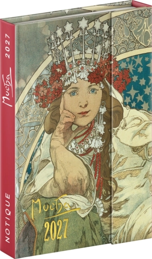 Notique εβδομαδιαίο μαγνητικό ημερολόγιο Alfons Mucha 2027 11 × 16 cm